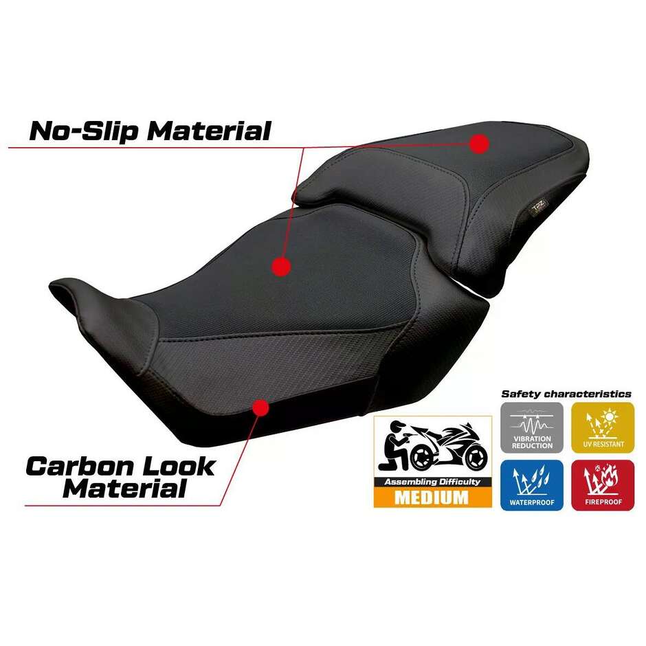 Housse de selle TPZ Italia spécifique pour Honda CB 650 R 2024-2026 (modèle Kawasaki)