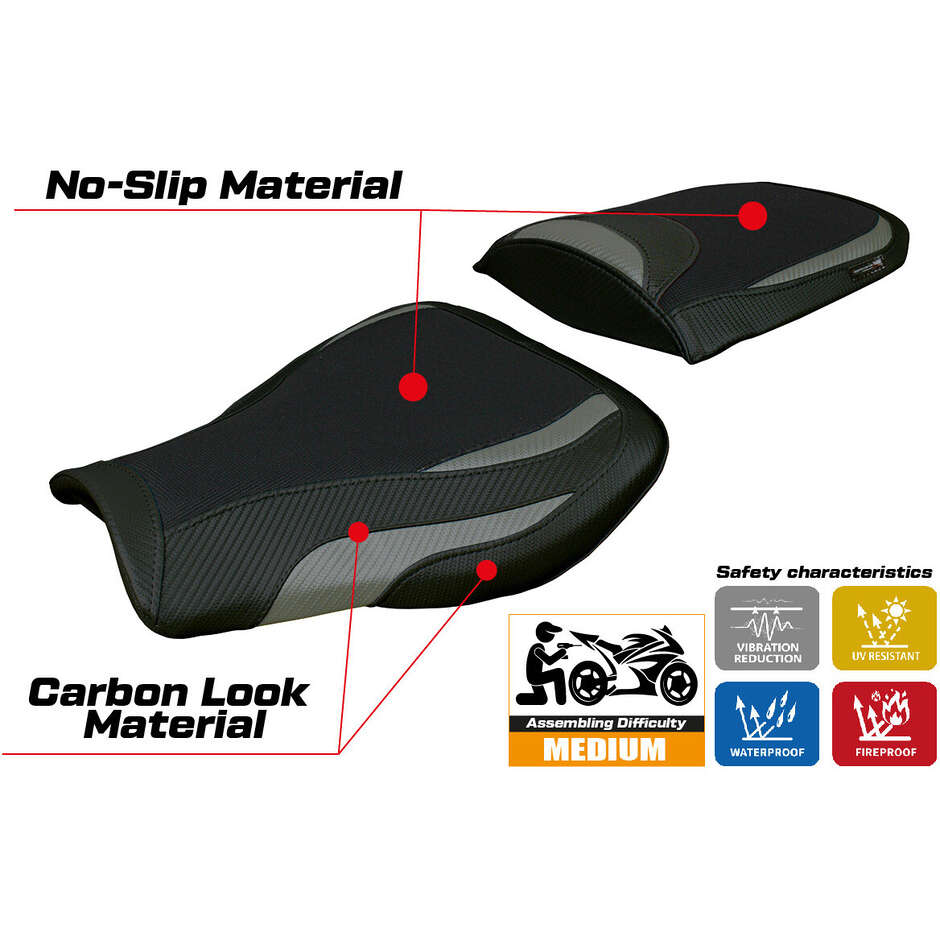 Housse de selle TPZ Italia spécifique pour Honda CBR 600 RR 2007-2025, modèle Huelva