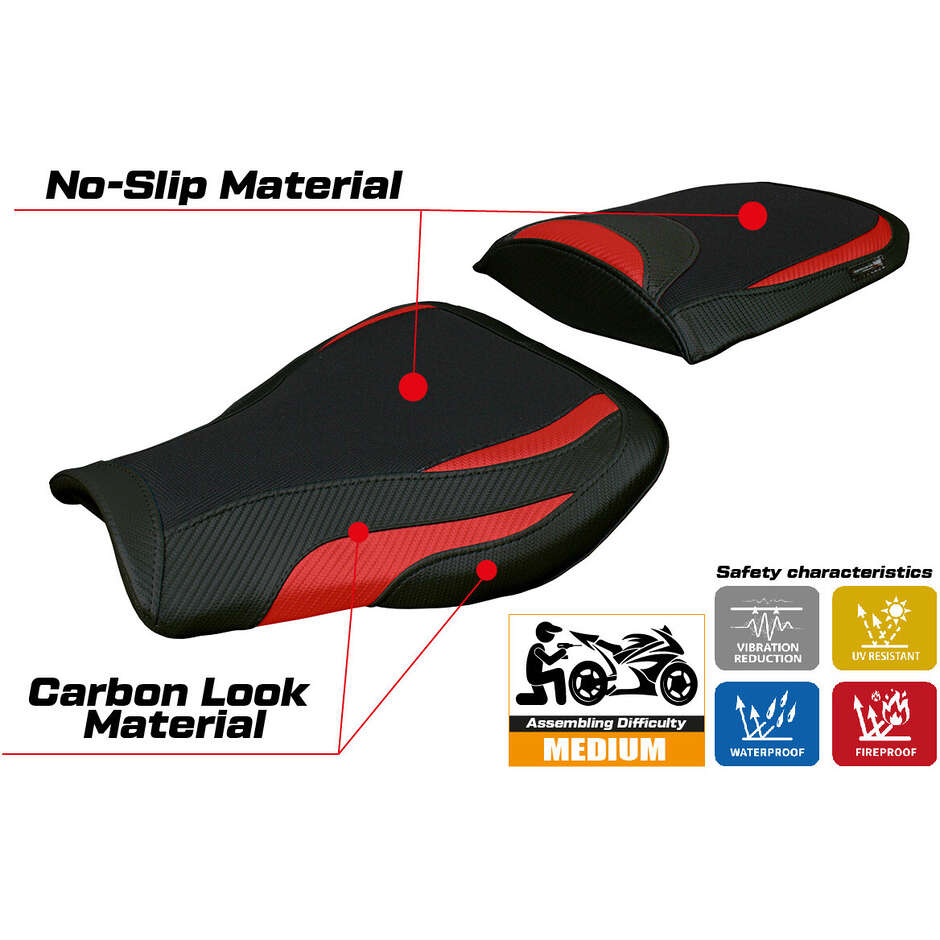 Housse de selle TPZ Italia spécifique pour Honda CBR 600 RR 2007-2025, modèle Huelva