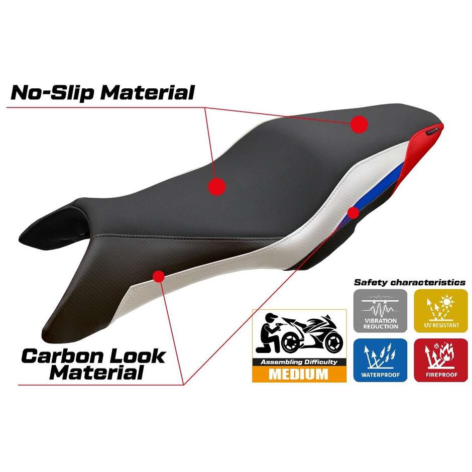 Housse de selle TPZ Italia spécifique pour Honda CBR 650 F 2014-2018 (modèle Oita)