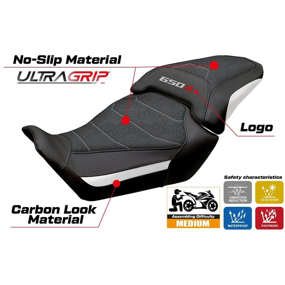 Housse de selle TPZ Italia spécifique pour Honda CBR 650 R (modèles 2024-2026) Mali Ultragrip