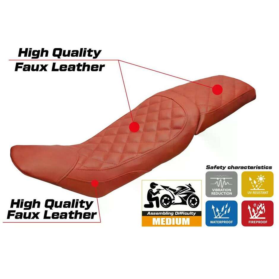 Housse de selle TPZ Italia spécifique pour Husqvarna Vitpillen 701 2018-2020 modèle Nacka Vintage
