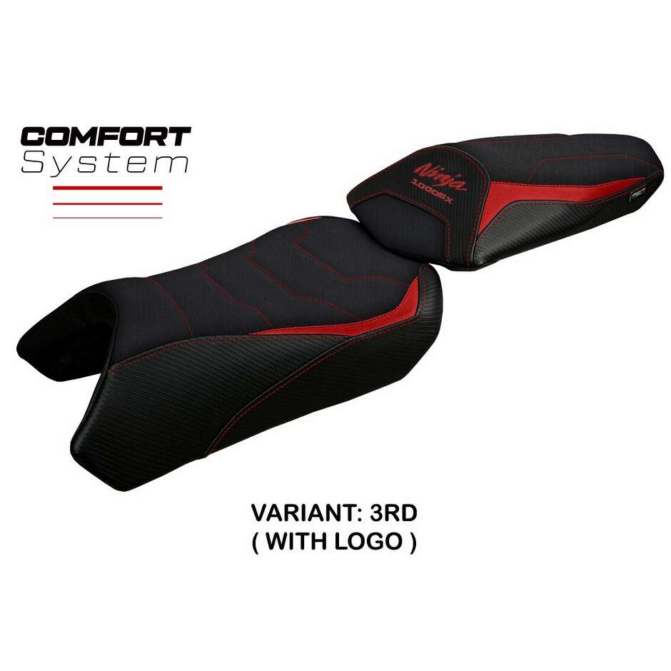 Housse de selle TPZ Italia spécifique pour Kawasaki Ninja 1000 / 1000 SX (modèles 2020-2024) - Système de confort Arusha