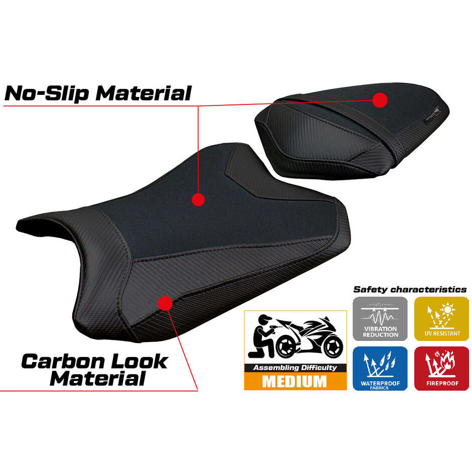 Housse de selle TPZ Italia spécifique pour Kawasaki Ninja 300 2013 - 2017, modèle Aliko