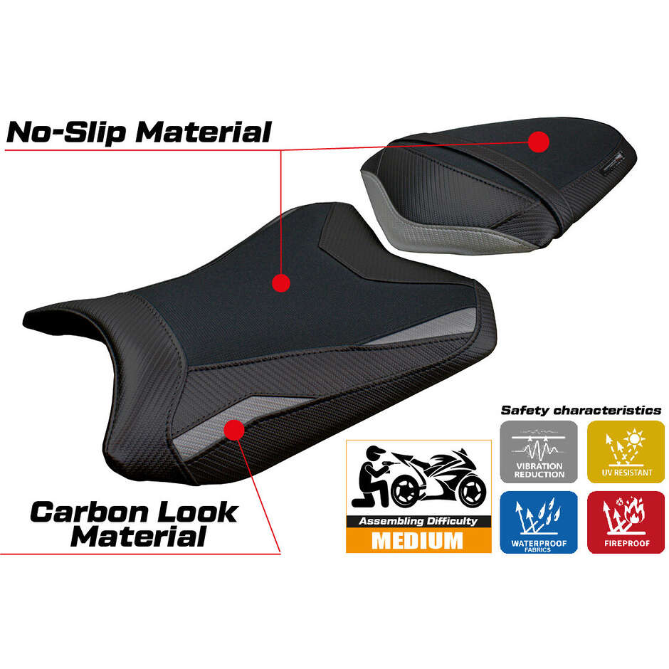 Housse de selle TPZ Italia spécifique pour Kawasaki Ninja 300 2013 - 2017, modèle Aliko