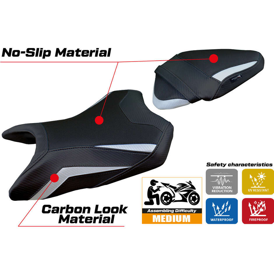 Housse de selle TPZ Italia spécifique pour Kawasaki Ninja 500 2024-2025, modèle Arlon