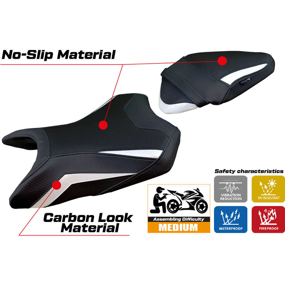 Housse de selle TPZ Italia spécifique pour Kawasaki Ninja 500 2024-2025, modèle Arlon