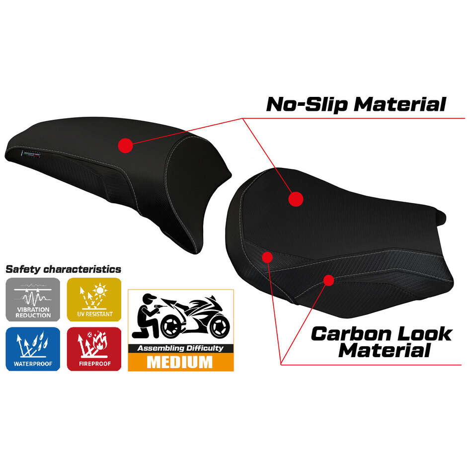 Housse de selle TPZ Italia spécifique pour Kawasaki Ninja 650 (modèles 2017-2025) Sihu