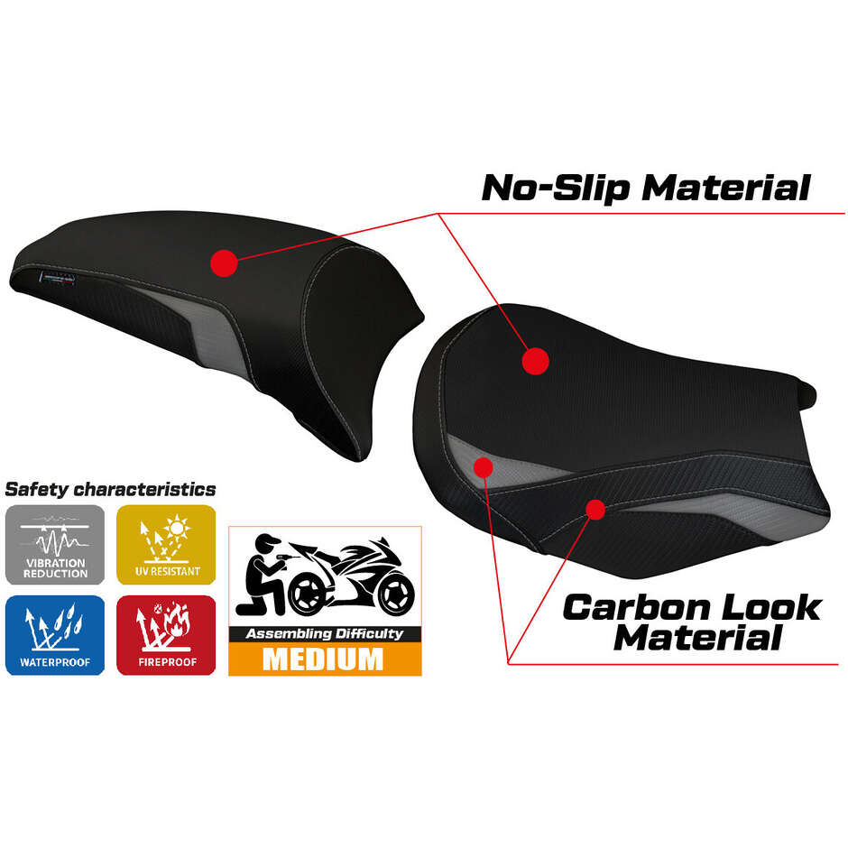 Housse de selle TPZ Italia spécifique pour Kawasaki Ninja 650 (modèles 2017-2025) Sihu