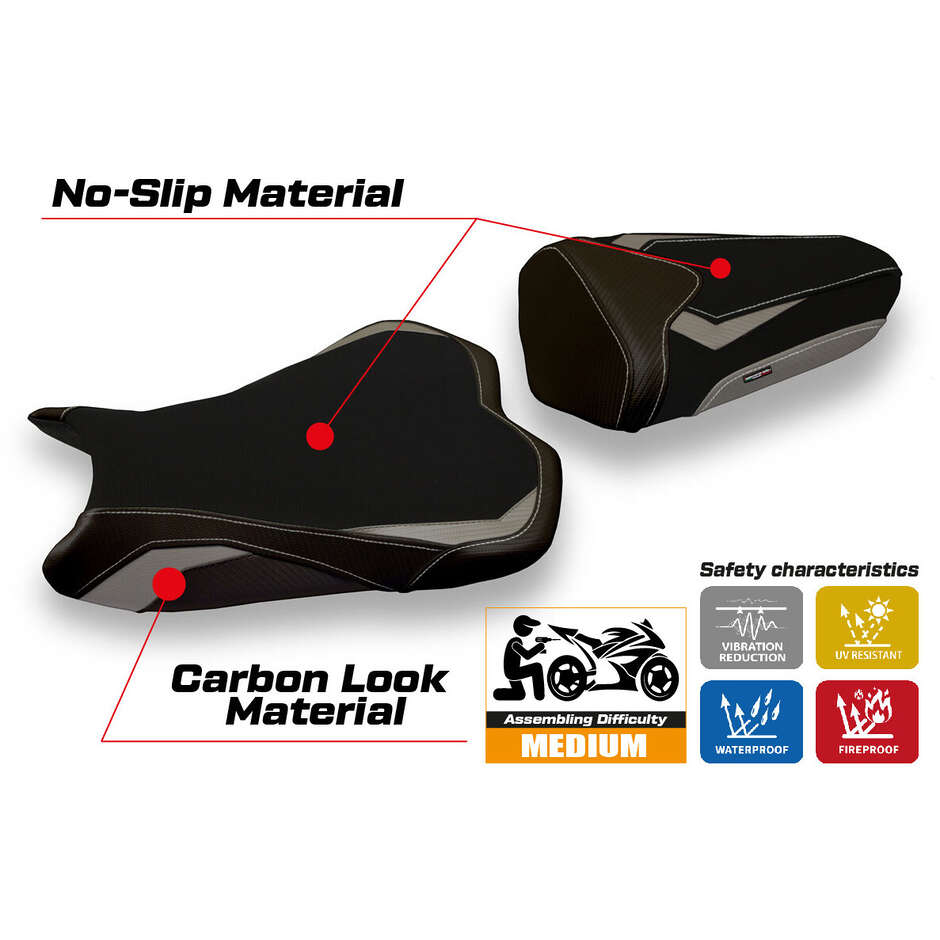 Housse de selle TPZ Italia spécifique pour Kawasaki Ninja ZX 10 R 2008-2010, gamme 2
