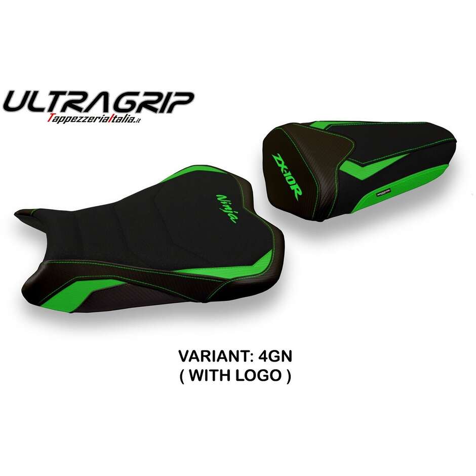 Housse de selle TPZ Italia spécifique pour Kawasaki Ninja ZX 10 R (modèles 2008-2010) Quito 2 Ultragrip