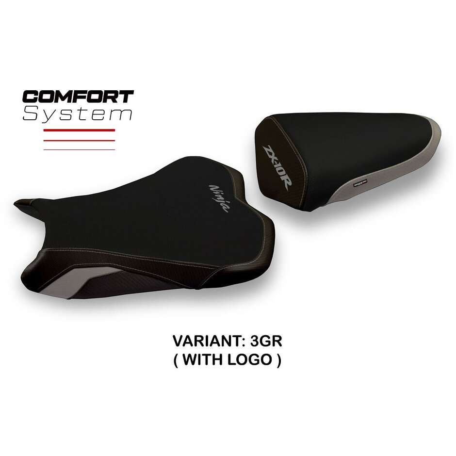 Housse de selle TPZ Italia spécifique pour Kawasaki Ninja ZX 10 R (modèles 2008-2010), système de confort Agra 2