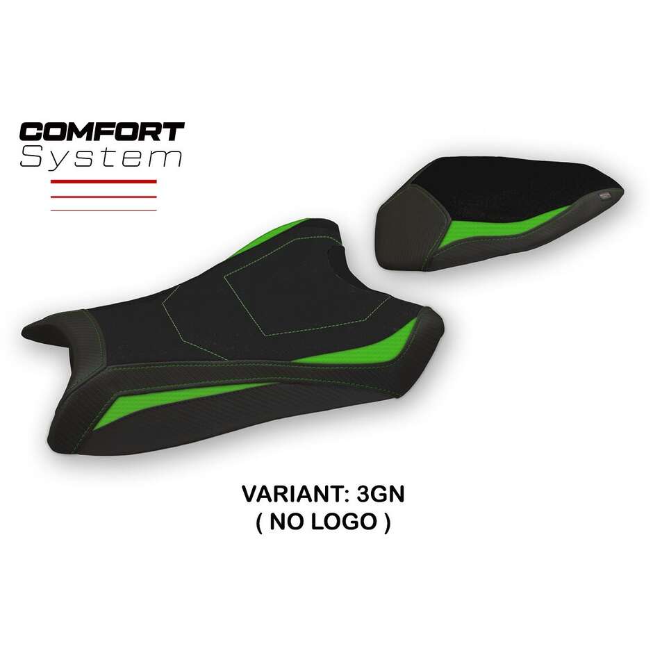 Housse de selle TPZ Italia spécifique pour Kawasaki Ninja ZX 10 R (modèles 2016-2020) avec système de confort Hervas