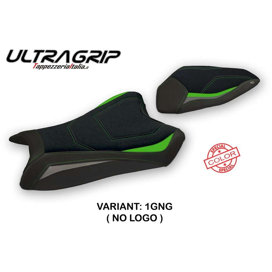 Housse de selle TPZ Italia spécifique pour Kawasaki Ninja ZX 10 R (modèles 2016-2020), coloris Monroy Special Ultragrip