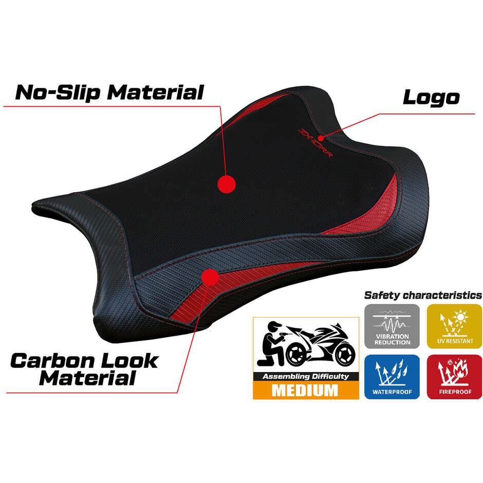 Housse de selle TPZ Italia spécifique pour Kawasaki Ninja ZX 10 RR modèle 2021-2025 Garen