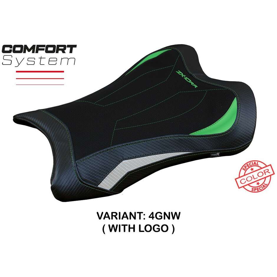 Housse de selle TPZ Italia spécifique pour Kawasaki Ninja ZX 10 RR (modèles 2021-2025) - Système de confort Garen