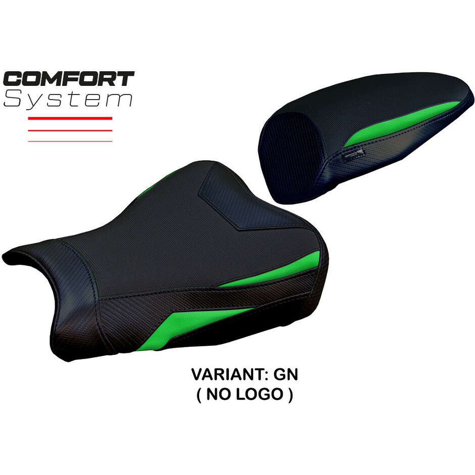 Housse de selle TPZ Italia spécifique pour Kawasaki Ninja ZX 25 R (modèles 2020-2025) - Système de confort Hermes