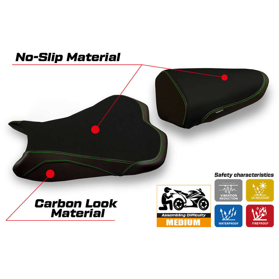 Housse de selle TPZ Italia spécifique pour Kawasaki Ninja ZX 6 R (modèles 2009-2012) Medan 1