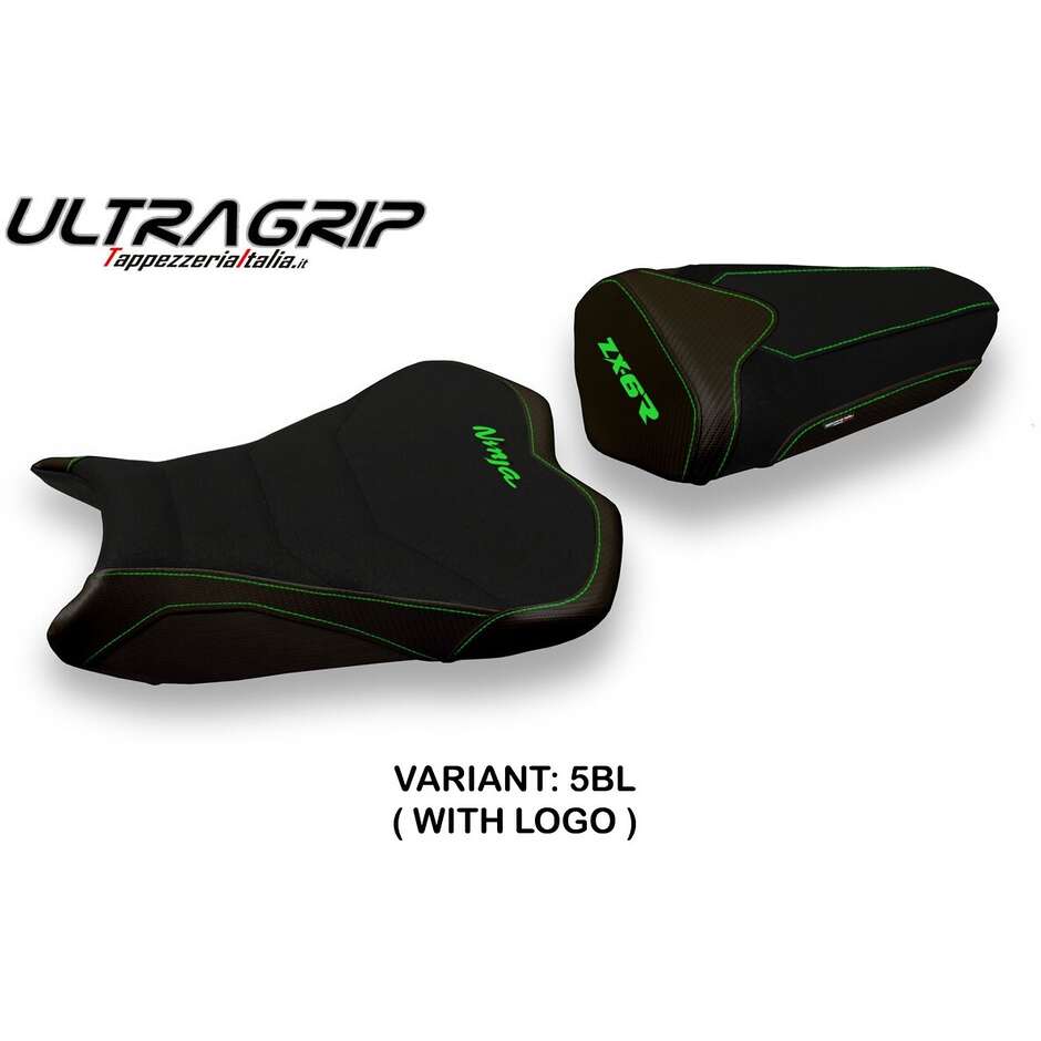 Housse de selle TPZ Italia spécifique pour Kawasaki Ninja ZX 6 R (modèles 2013-2018) Pune 2 Ultragrip