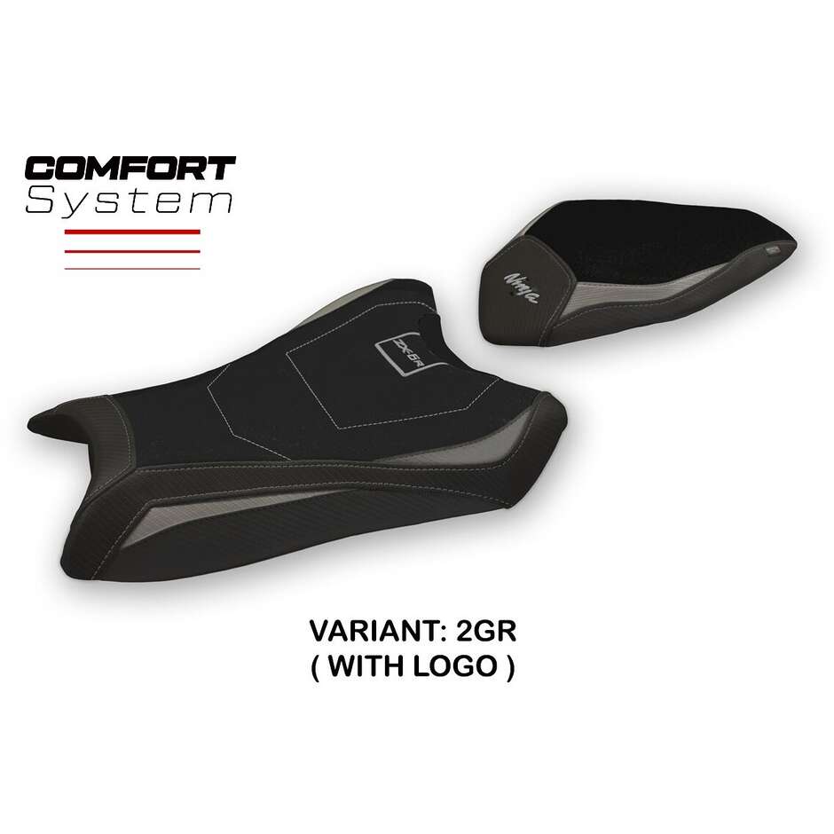 Housse de selle TPZ Italia spécifique pour Kawasaki Ninja ZX 6 R (modèles 2019-2025) - Système de confort Anadia