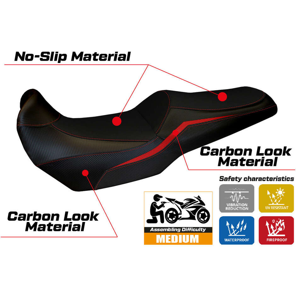Housse de selle TPZ Italia spécifique pour Kawasaki Versys 1000 2019-2024, modèle Elvas