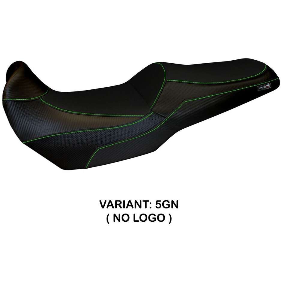 Housse de selle TPZ Italia spécifique pour Kawasaki Versys 1000 2019 - 2024 modèle Kalibo noir total
