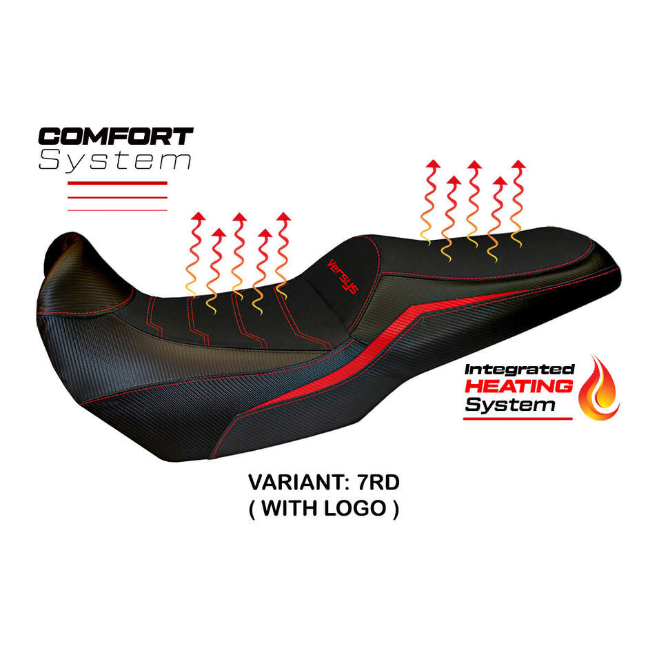 Housse de selle TPZ Italia spécifique pour Kawasaki Versys 1000 2019-2024 - Système de confort chauffant