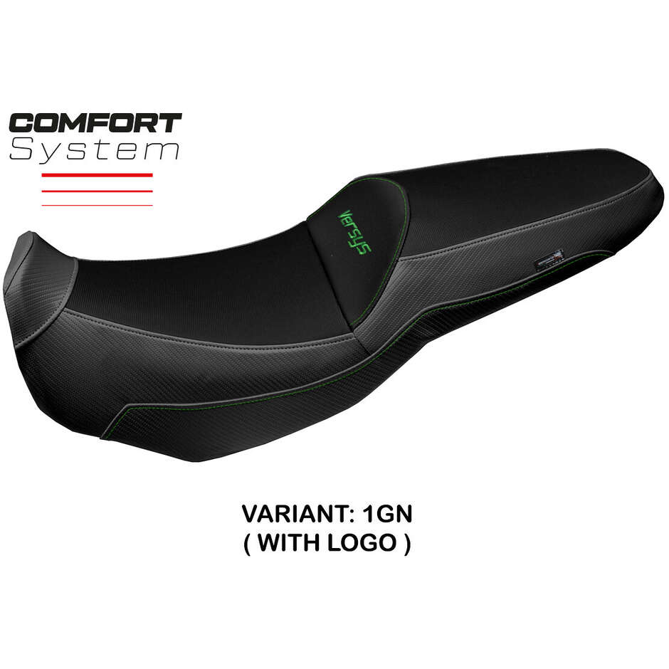 Housse de selle TPZ Italia spécifique pour Kawasaki Versys 250-300 (modèles 2017-2024) avec système de confort Mira