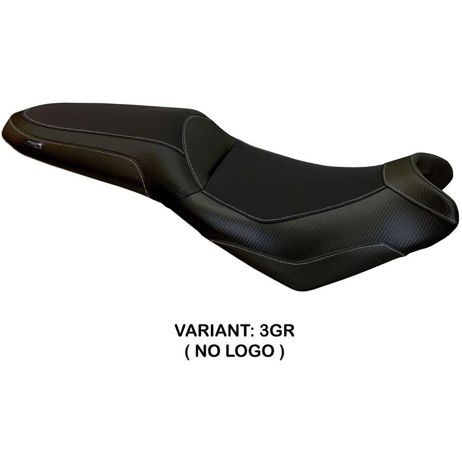 Housse de selle TPZ Italia spécifique pour Kawasaki Versys 650 (modèles 2007-2025), coloris Elba Noir intégral.