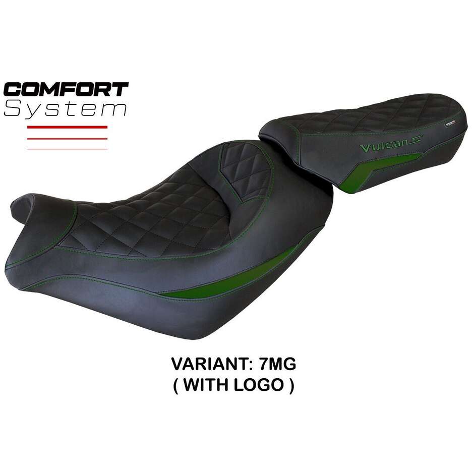 Housse de selle TPZ Italia spécifique pour Kawasaki Vulcan (modèles 2014-2025) - Système de confort Taipei