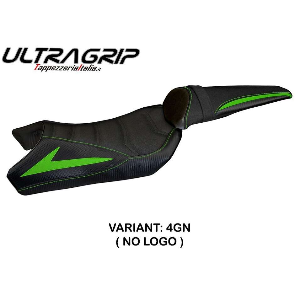Housse de selle TPZ Italia spécifique pour Kawasaki Z 1000 (modèles 2010-2013), Berna Total Black Ultragrip
