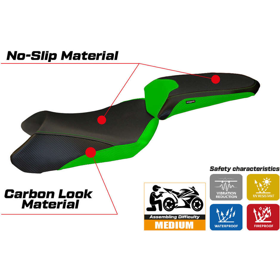 Housse de selle TPZ Italia spécifique pour Kawasaki Z 1000 SX 2011-2016 (Cosenza 1)
