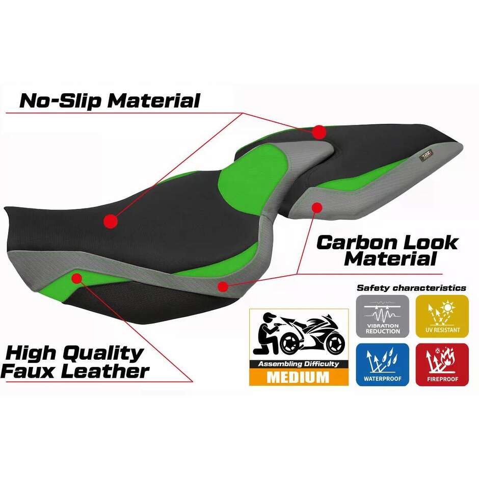 Housse de selle TPZ Italia spécifique pour Kawasaki Z 1100 2026 (modèle Sagat)