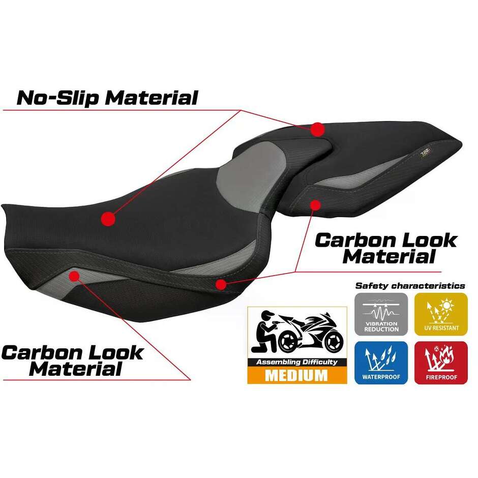Housse de selle TPZ Italia spécifique pour Kawasaki Z 1100 2026 (modèle Sagat)
