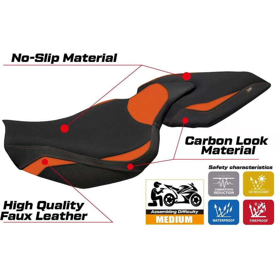Housse de selle TPZ Italia spécifique pour Kawasaki Z 1100 2026 (modèle Sagat)