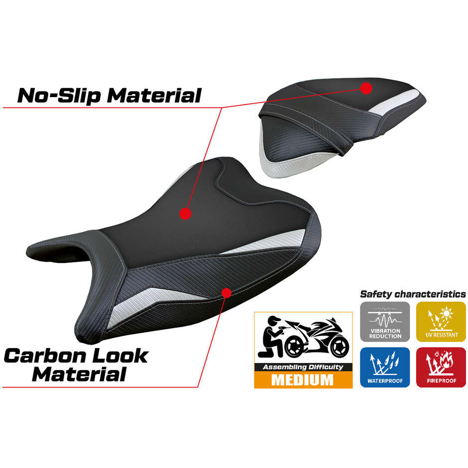 Housse de selle TPZ Italia spécifique pour Kawasaki Z 400 2018 - 2023, modèle Aragon