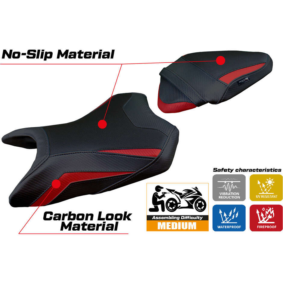 Housse de selle TPZ Italia spécifique pour Kawasaki Z 500 2024-2025, modèle Namur