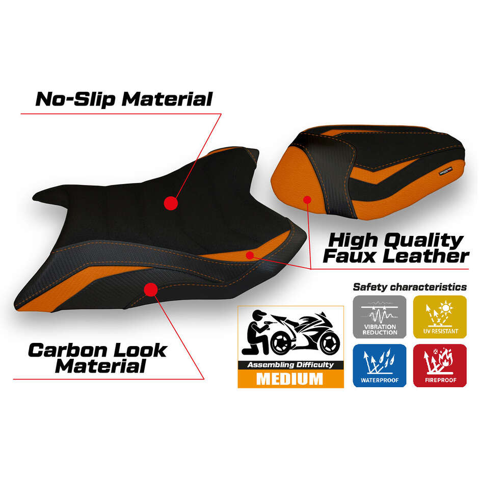 Housse de selle TPZ Italia spécifique pour Kawasaki Z 800 (modèles 2013-2016) Corizza 1 Ultragrip