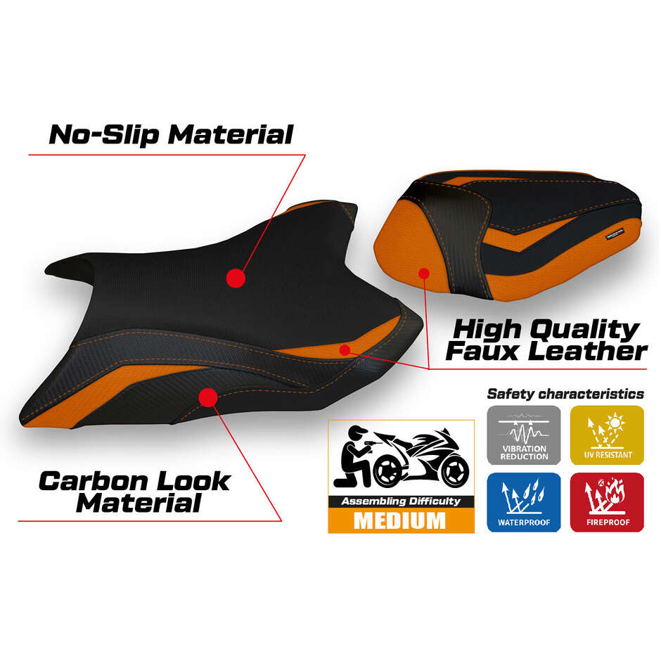 Housse de selle TPZ Italia spécifique pour Kawasaki Z 800, modèles 2013-2016, Mumbai 1