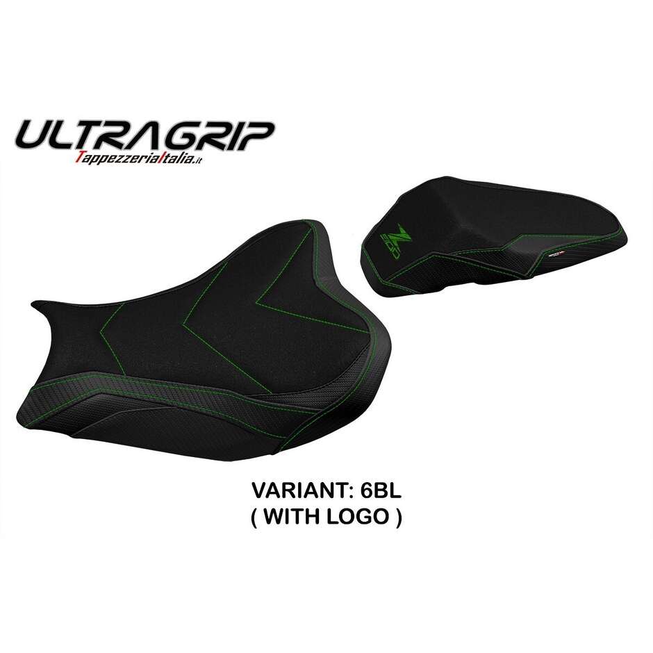 Housse de selle TPZ Italia spécifique pour Kawasaki Z 900 (modèles 2017-2024) Shara 1 Ultragrip