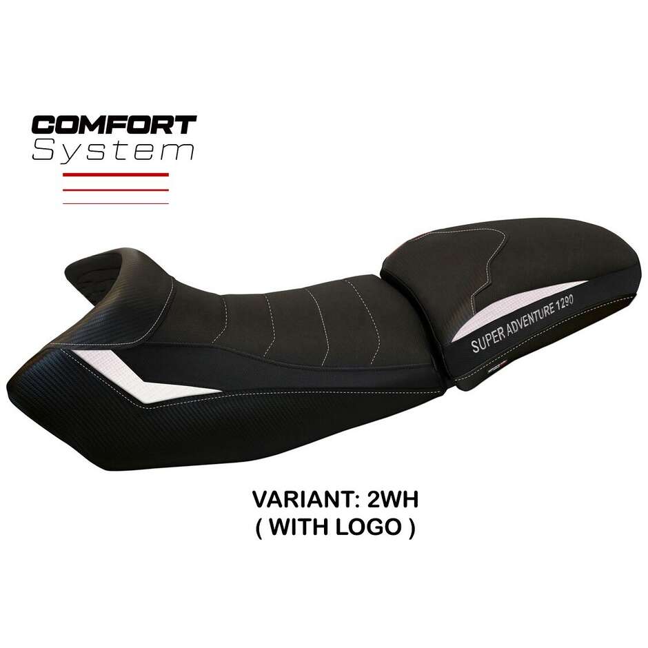 Housse de selle TPZ Italia spécifique pour KTM 1290 Super Adventure S-T (modèles 2015-2020) avec système de confort Eden
