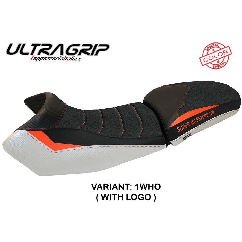 Housse de selle TPZ Italia spécifique pour KTM 1290 Super Adventure S-T (modèles 2015-2020), coloris Eden Special Ultragrip