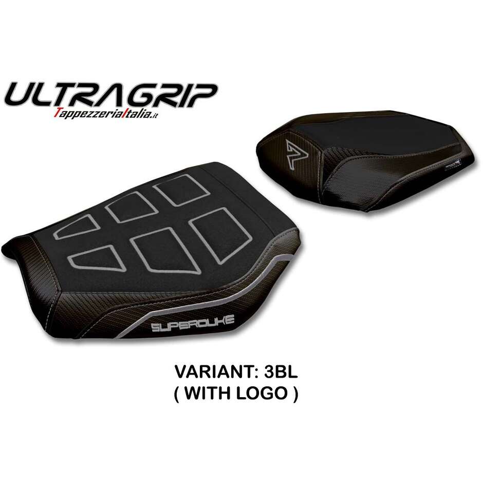 Housse de selle TPZ Italia spécifique pour KTM 1290 Super Duke R (modèles 2020-2023), coloris Delhi Ultragrip