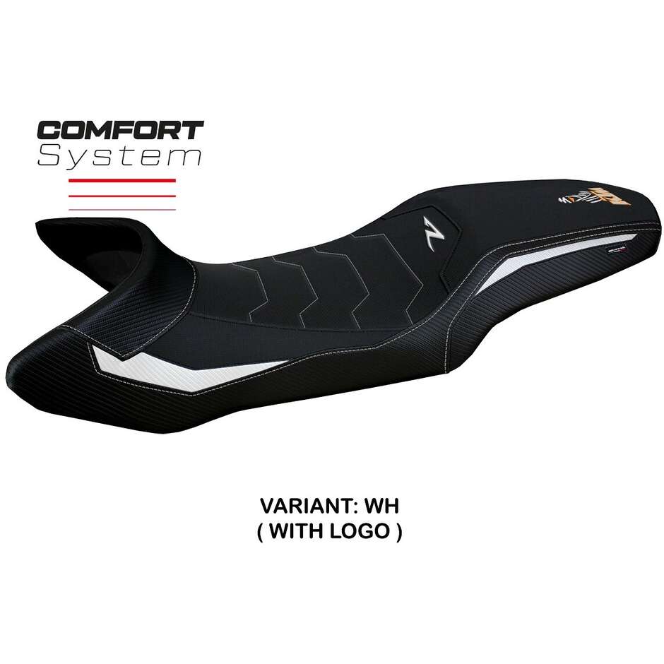 Housse de selle TPZ Italia spécifique pour KTM 1390 Super Adventure R modèle 2025 avec système de confort Steyr