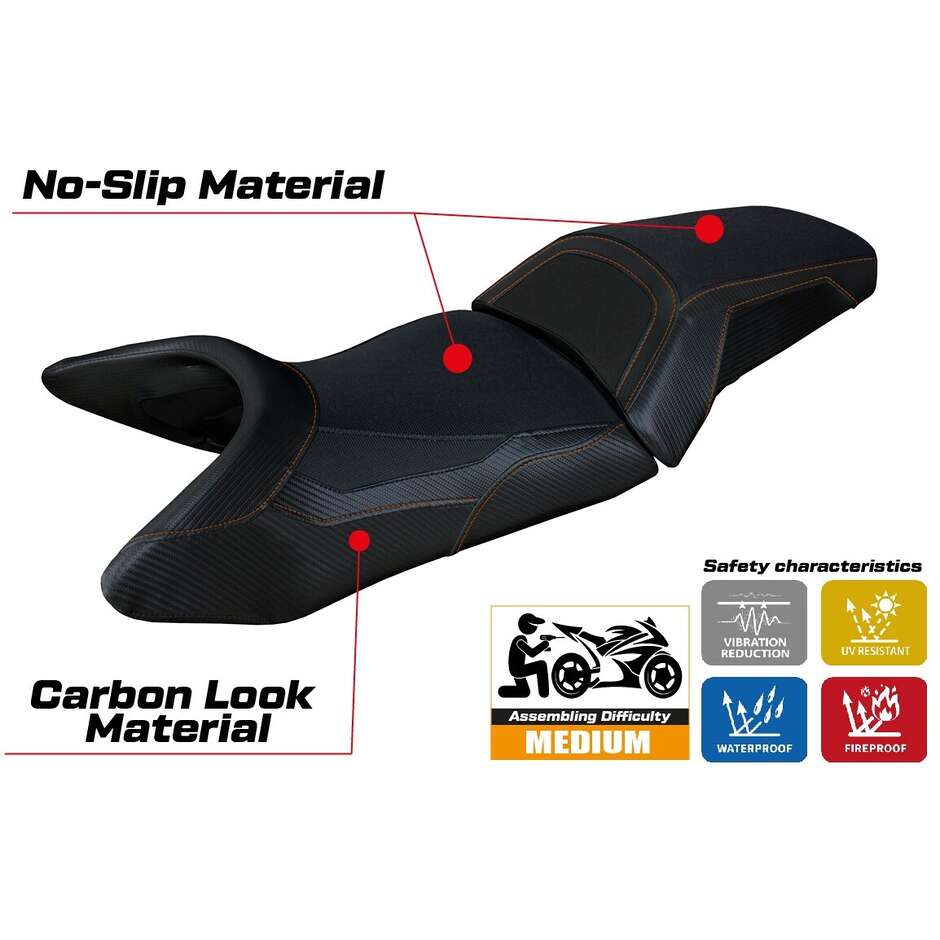 Housse de selle TPZ Italia spécifique pour KTM 1390 Super Adventure S modèle 2025 Enns