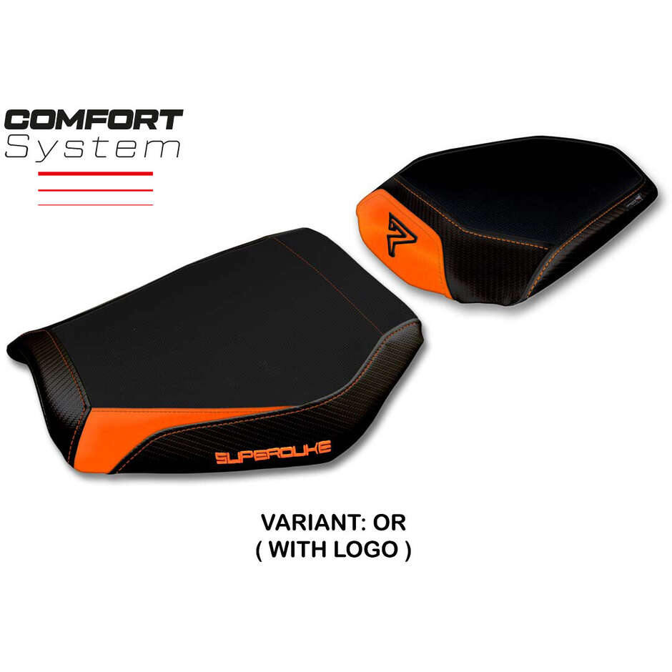 Housse de selle TPZ Italia spécifique pour KTM 1390 Super Duke R modèle 2024-2025, système de confort Kalix