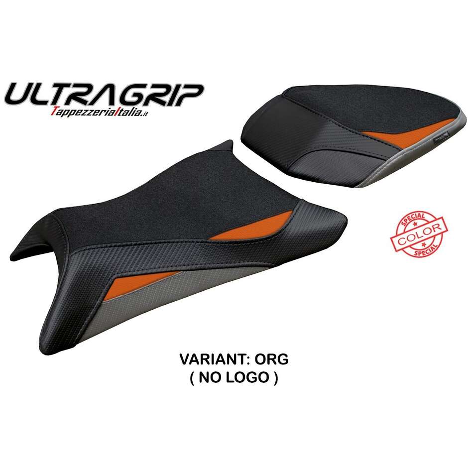 Housse de selle TPZ Italia spécifique pour KTM 390 Duke (modèles 2024-2025) avec grip Mora Ultragrip