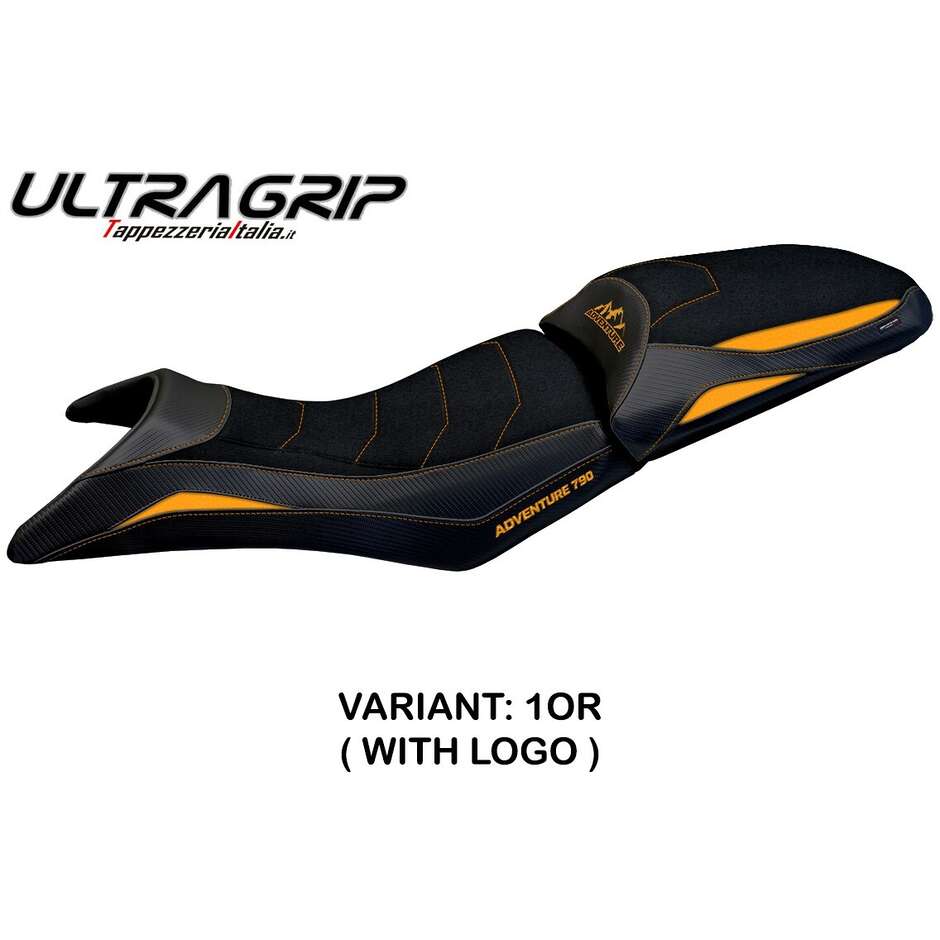Housse de selle TPZ Italia spécifique pour KTM 790 Adventure (modèles 2019-2025), revêtement Milo Ultragrip