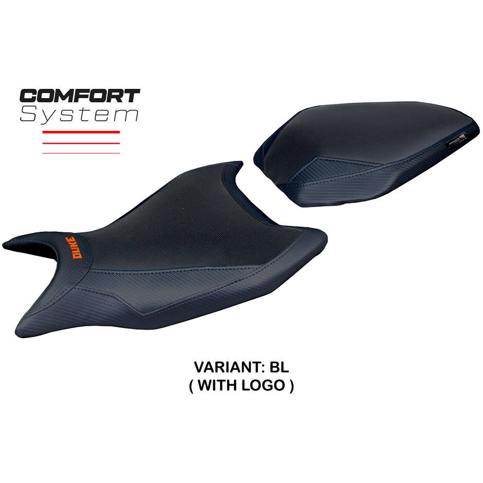Housse de selle TPZ Italia spécifique pour KTM 990 Duke modèle 2024-2025 Cannes Comfort System