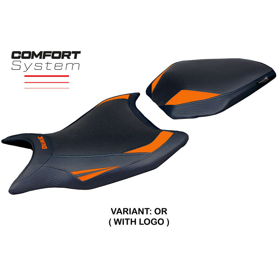 Housse de selle TPZ Italia spécifique pour KTM 990 Duke modèle 2024-2025 Cannes Comfort System